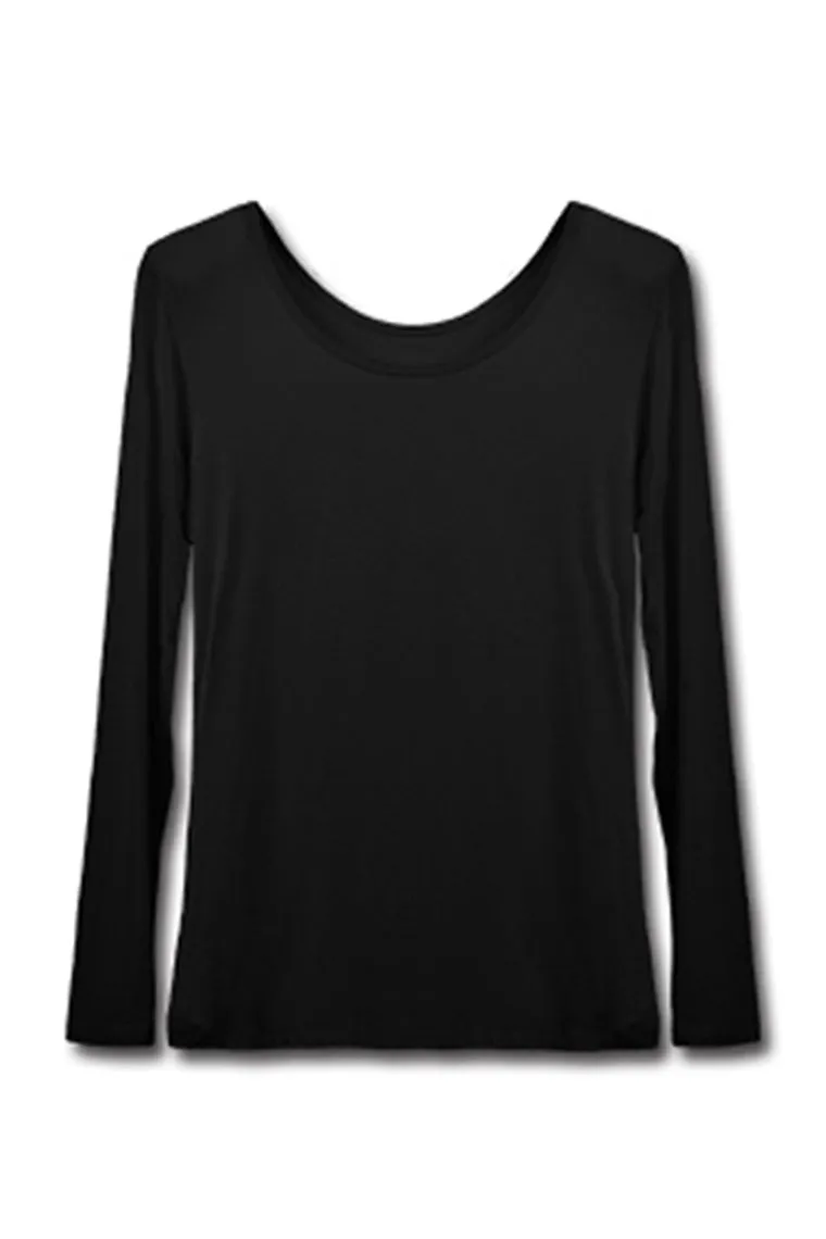 2024 Women'S Round Neck Modal Stretch & Slim T-Shirt Tops Long Sleeve For Muslim Dresses