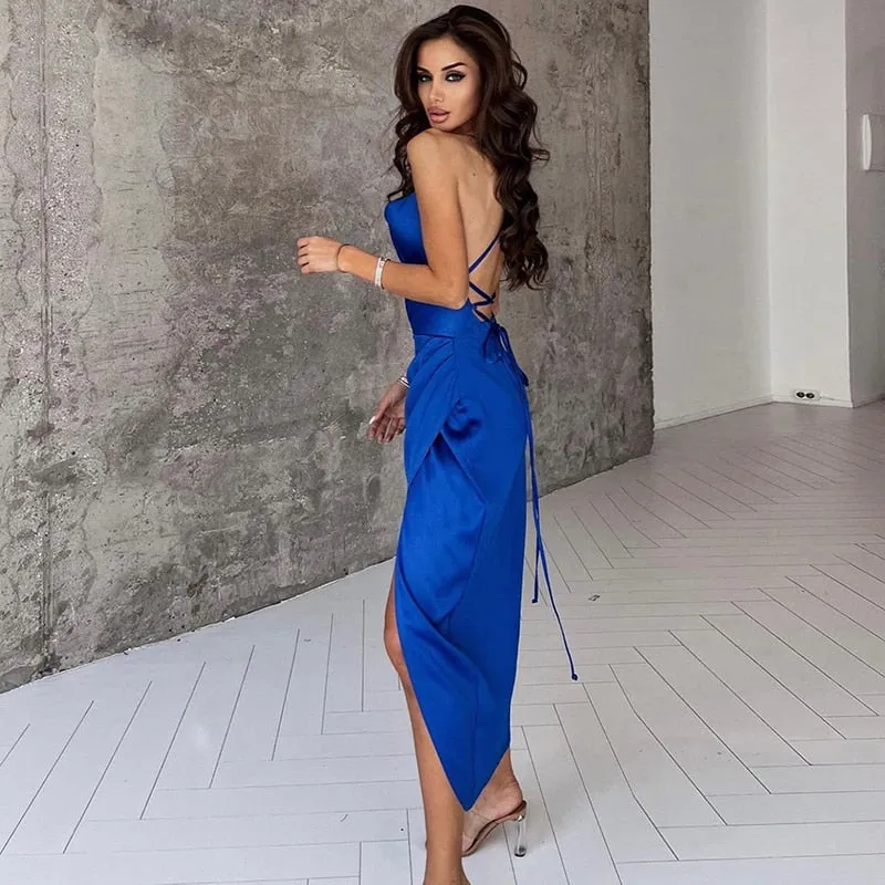 2024Sleeveless Party Club Evening Backless Bodycon Dress