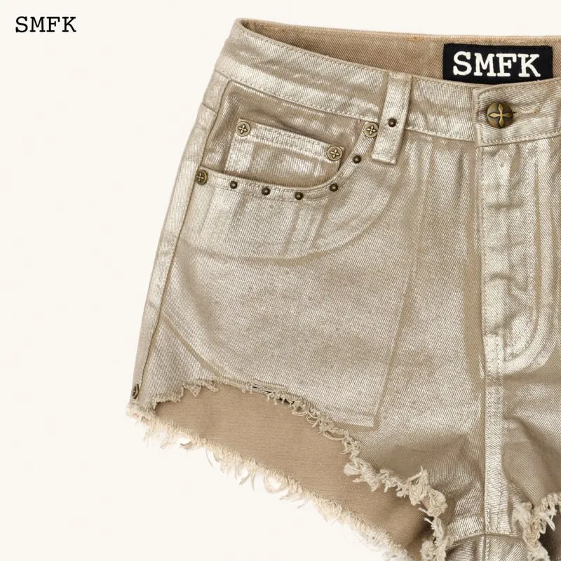 Ancient Myth Golden Snake Short Jeans