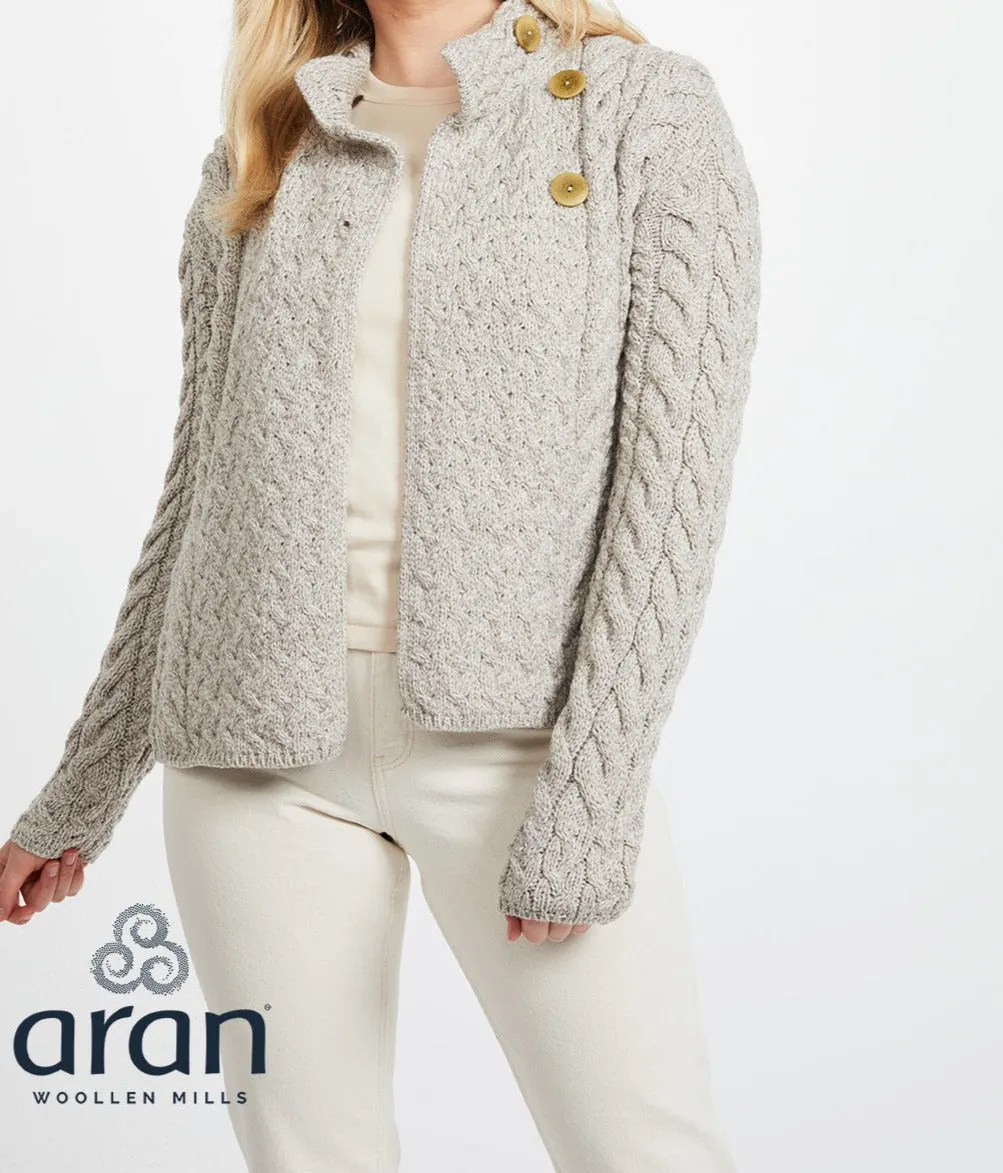 Aran Woollen Mills Super Soft Merino 3 Button Sweater