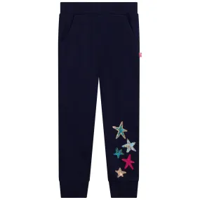 AW22 Billieblush Girls Navy Blue Sequin Tracksuit Bottoms