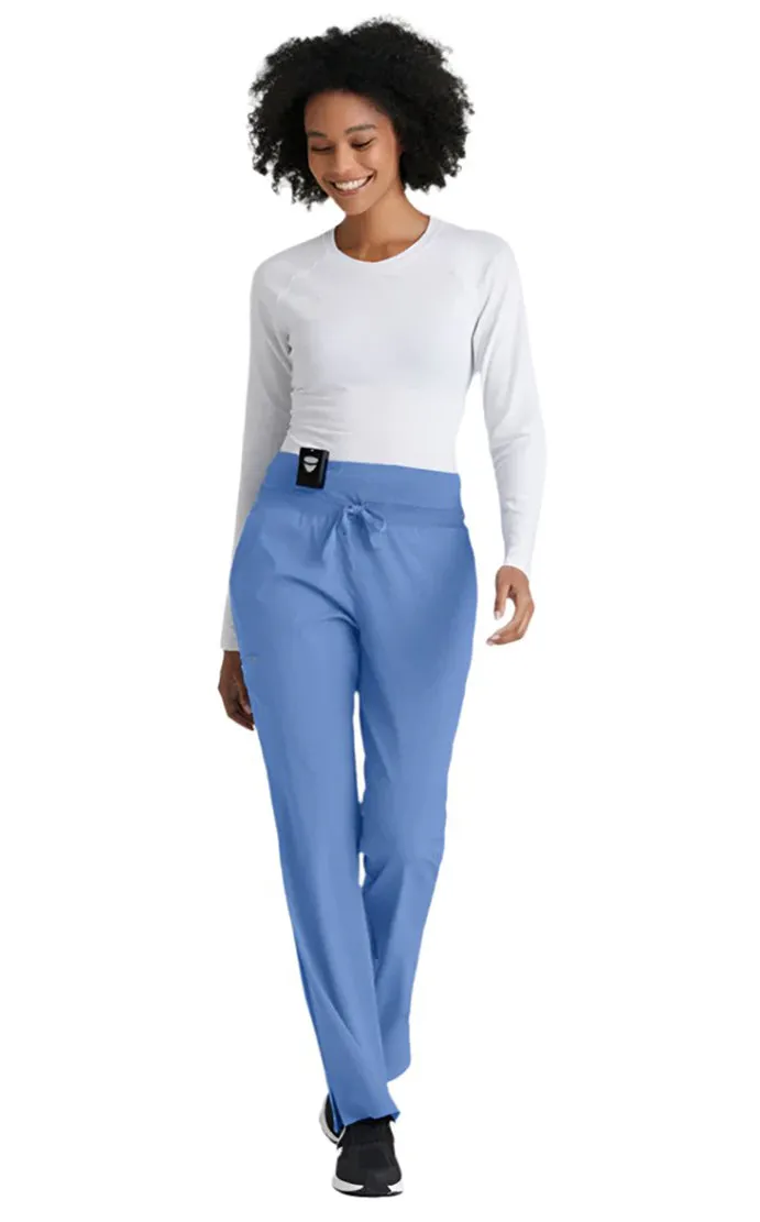 Barco One™ by Barco Stride 5-Pocket Mid-Rise Straight Leg Scrub Pant-Petite