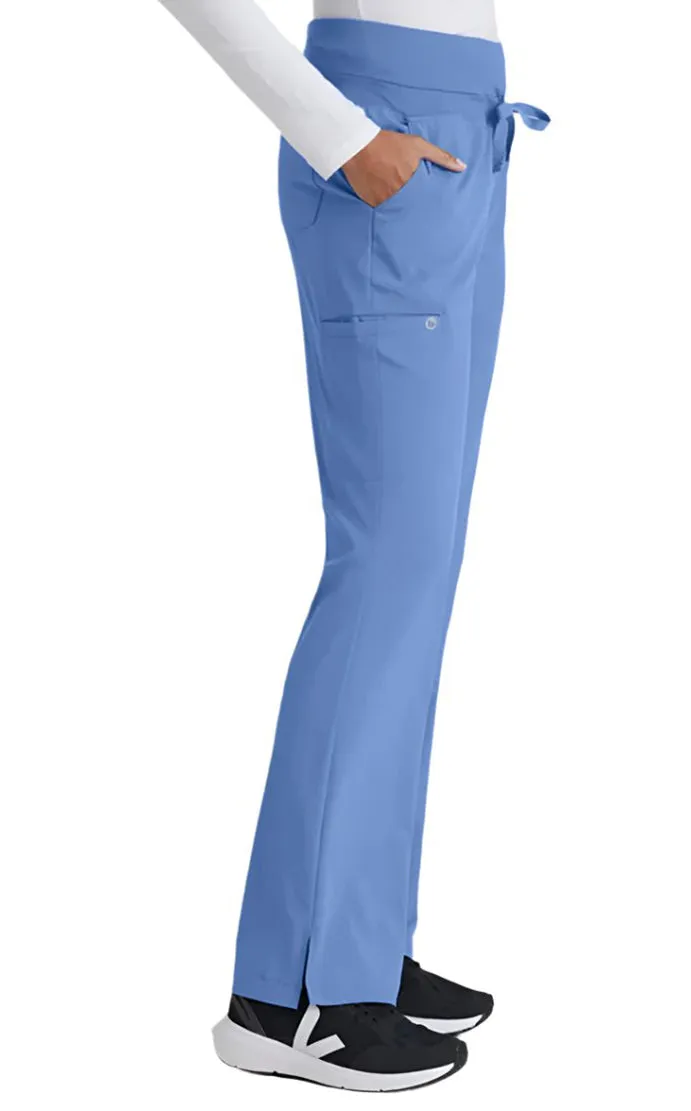 Barco One™ by Barco Stride 5-Pocket Mid-Rise Straight Leg Scrub Pant-Petite