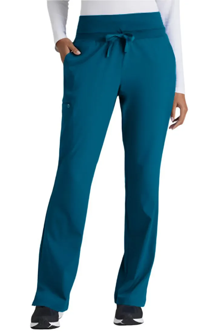 Barco One™ by Barco Stride 5-Pocket Mid-Rise Straight Leg Scrub Pant-Petite