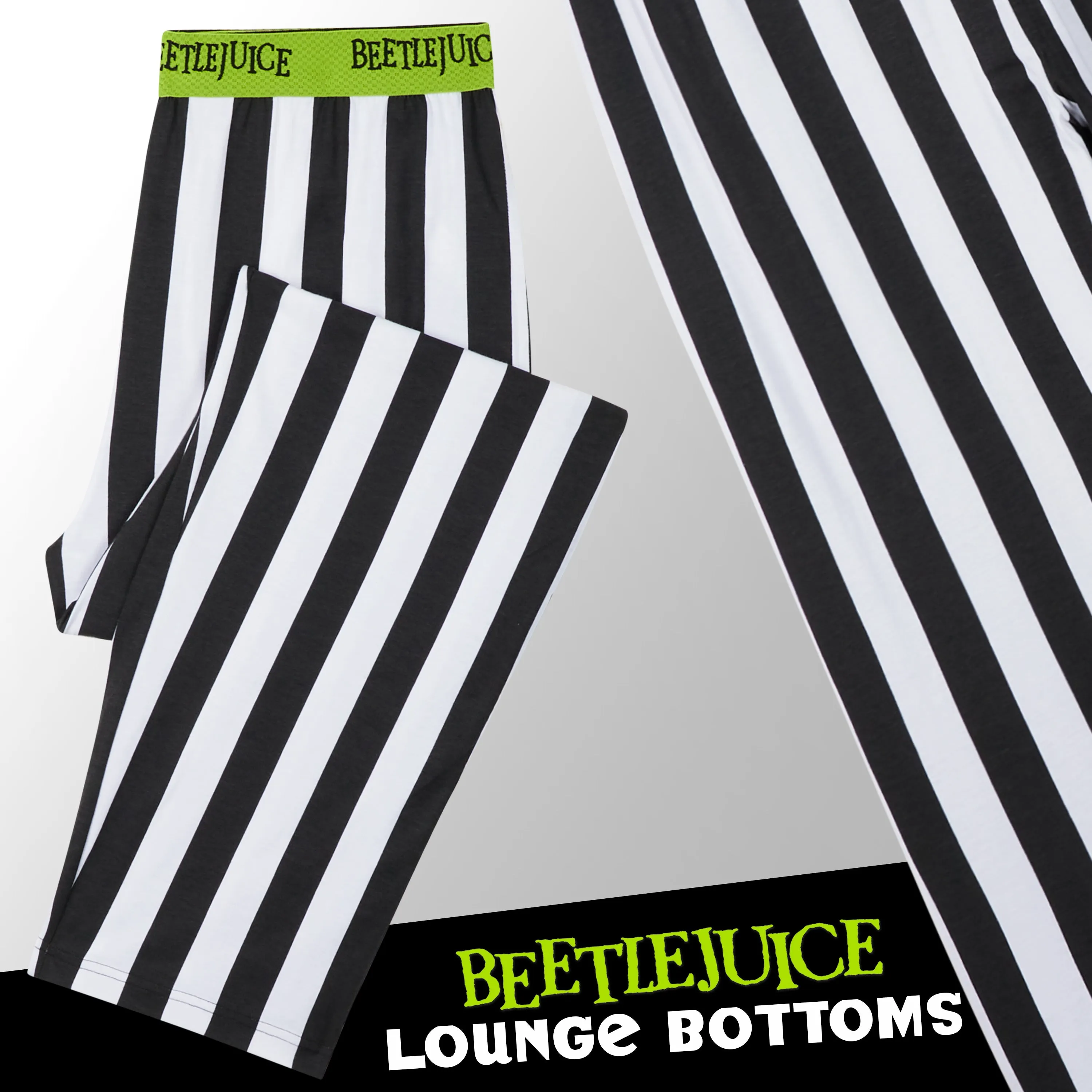 Beetlejuice Mens Pyjama Bottoms, Soft Comfortable Loungewear with Pockets - Mens Gifts