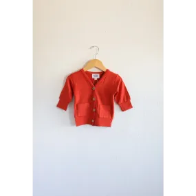 Buttery Soft Red Baby Grandpa Cardigan