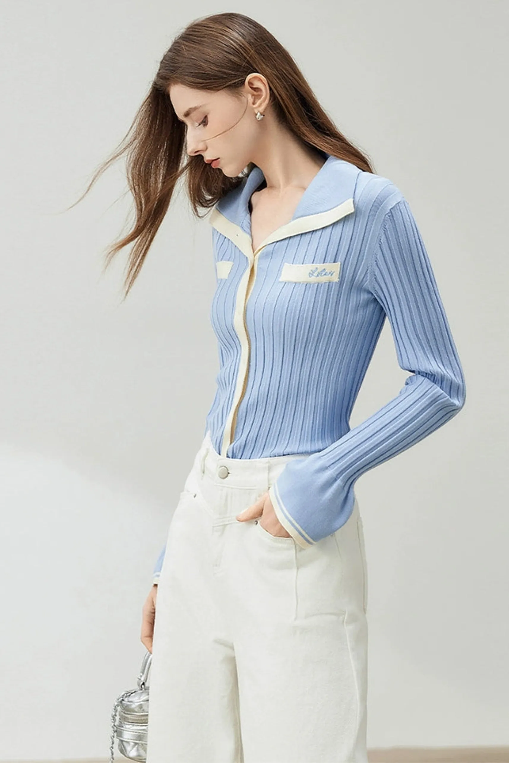 Chic Stitching Knit Sweater