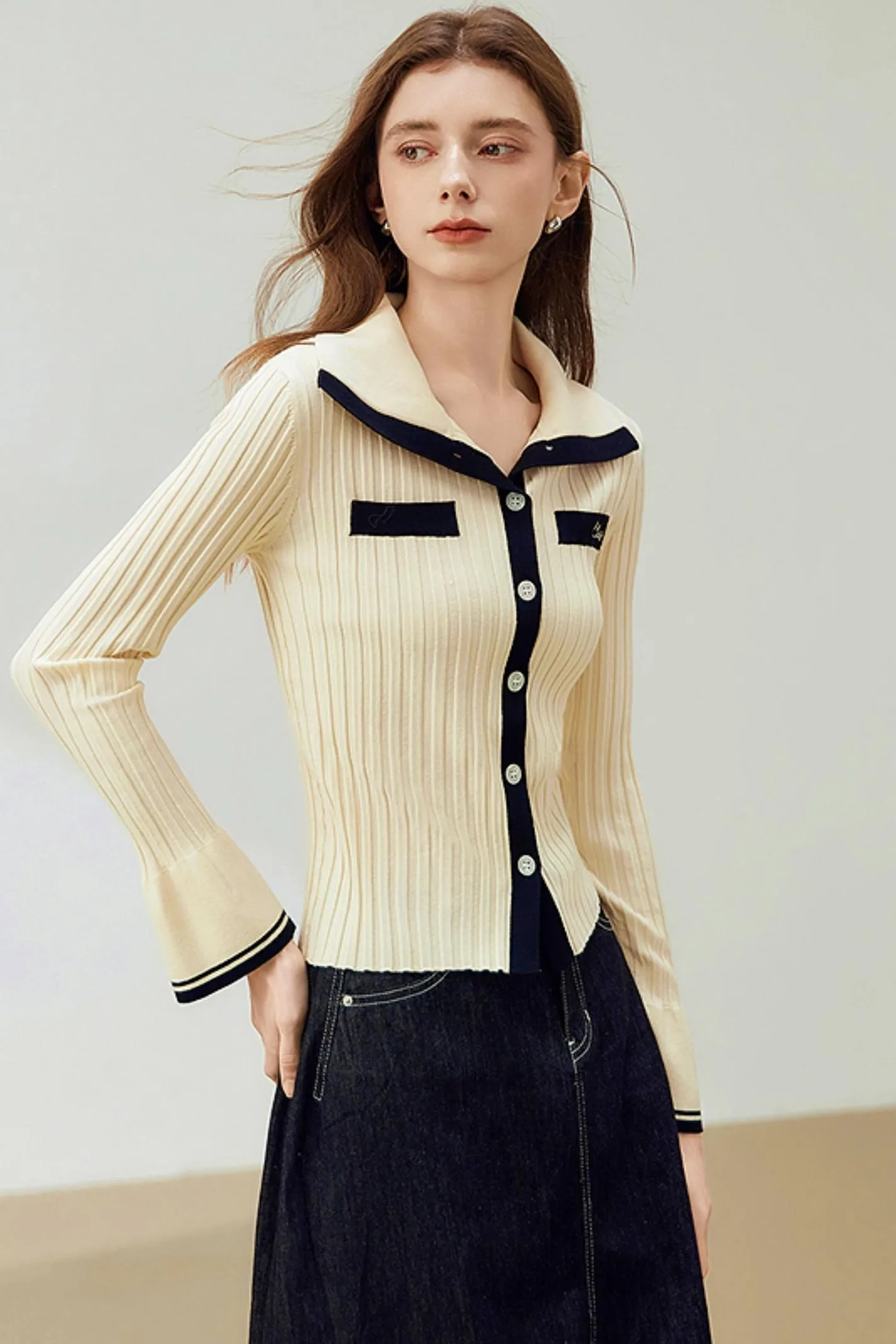 Chic Stitching Knit Sweater