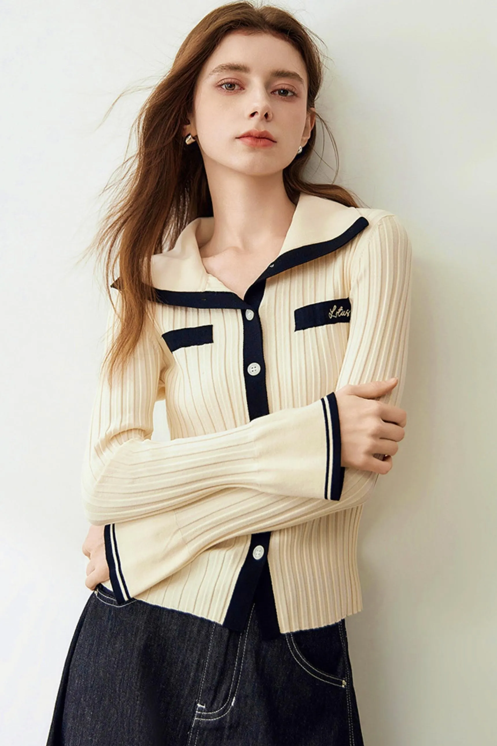 Chic Stitching Knit Sweater