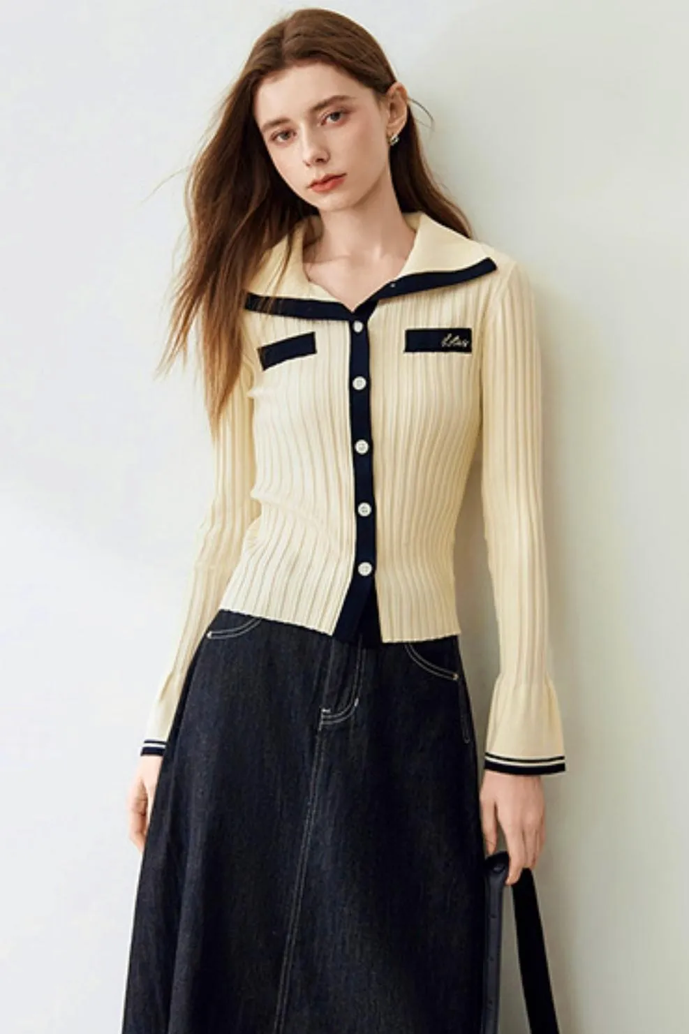 Chic Stitching Knit Sweater