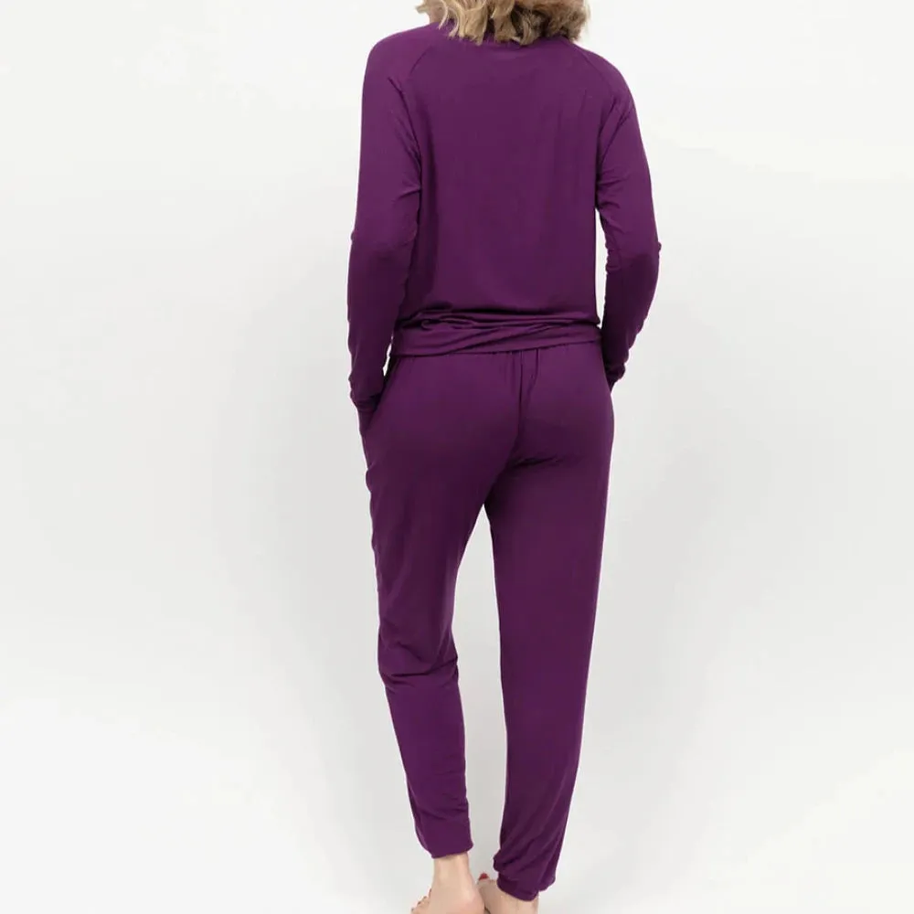 Cyberjammies Colette Dark Purple Slouch Pyjama Set