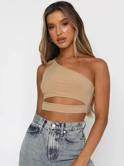 Diana Knitted Sleeveless Chic Crop Top