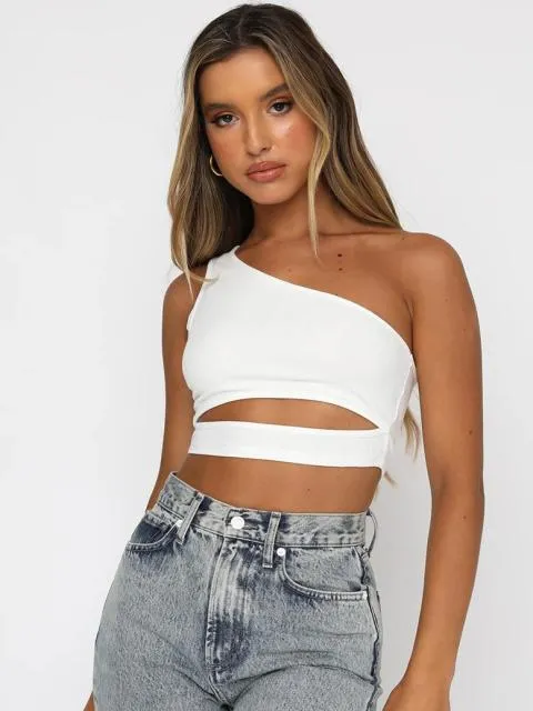 Diana Knitted Sleeveless Chic Crop Top