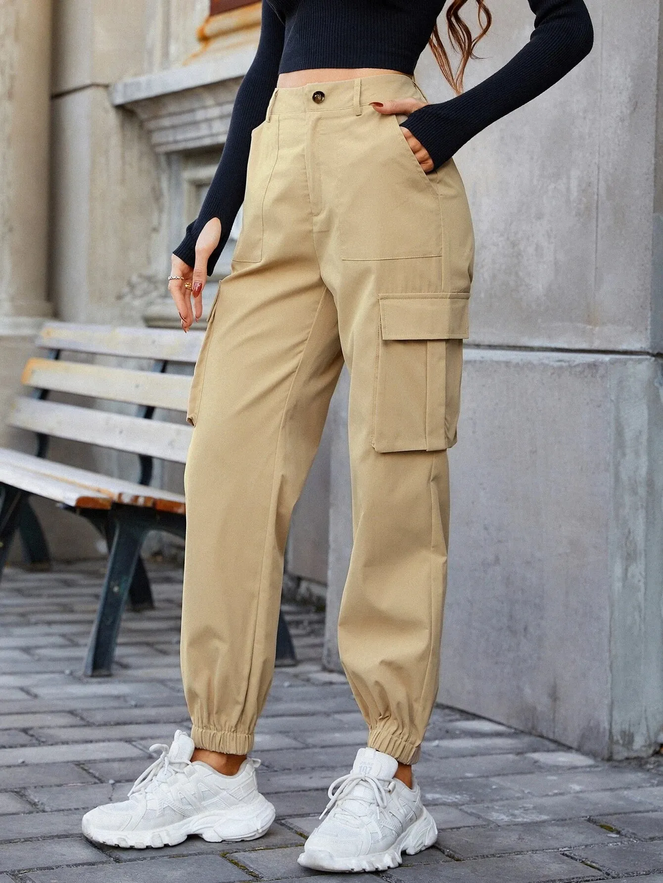 Ezwear Slant Pocket Cargo Pants