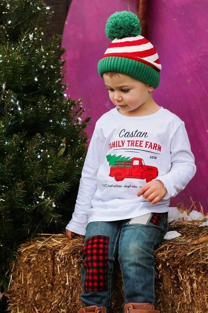 Family Farm Christmas Truck Onesie