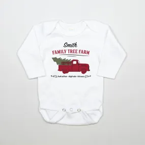 Family Farm Christmas Truck Onesie