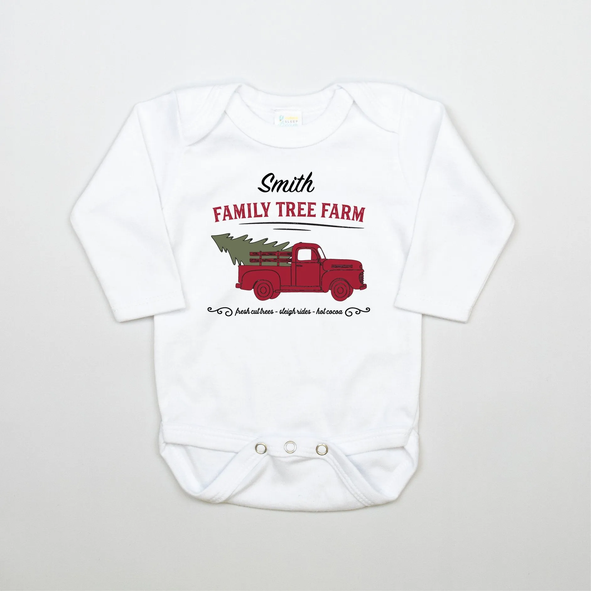 Family Farm Christmas Truck Onesie