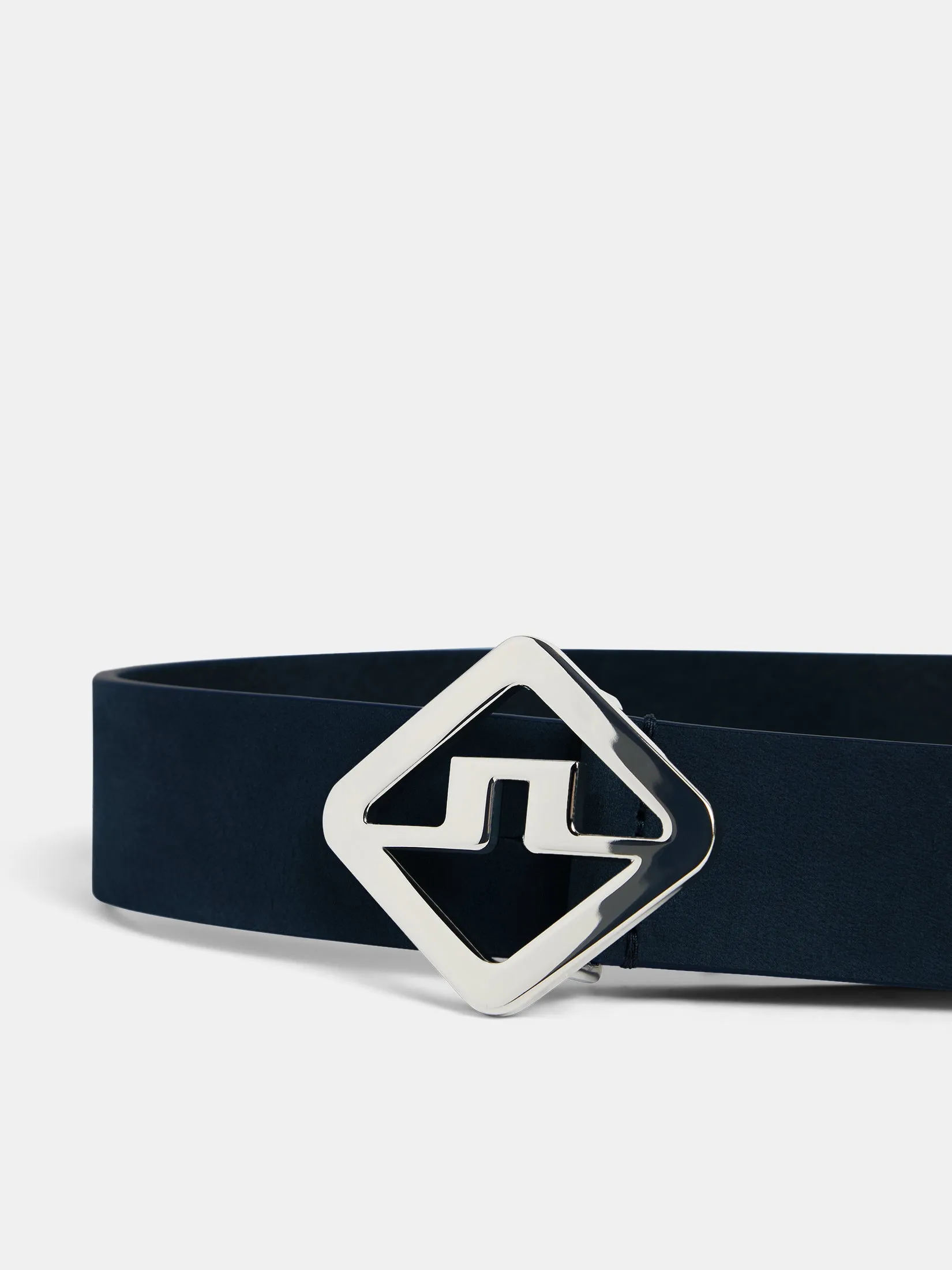 Gary Brushed Leather Belt / JL Navy