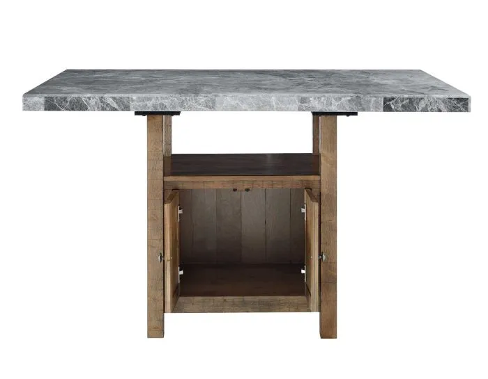 Grayson 60-inch Marble Top Counter Storage Table