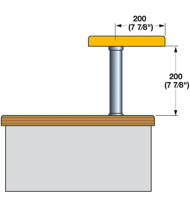 Hafele Countertop Support, 90°