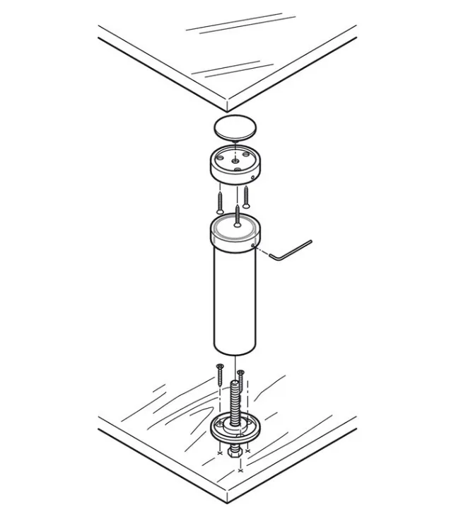 Hafele Countertop Support, 90°