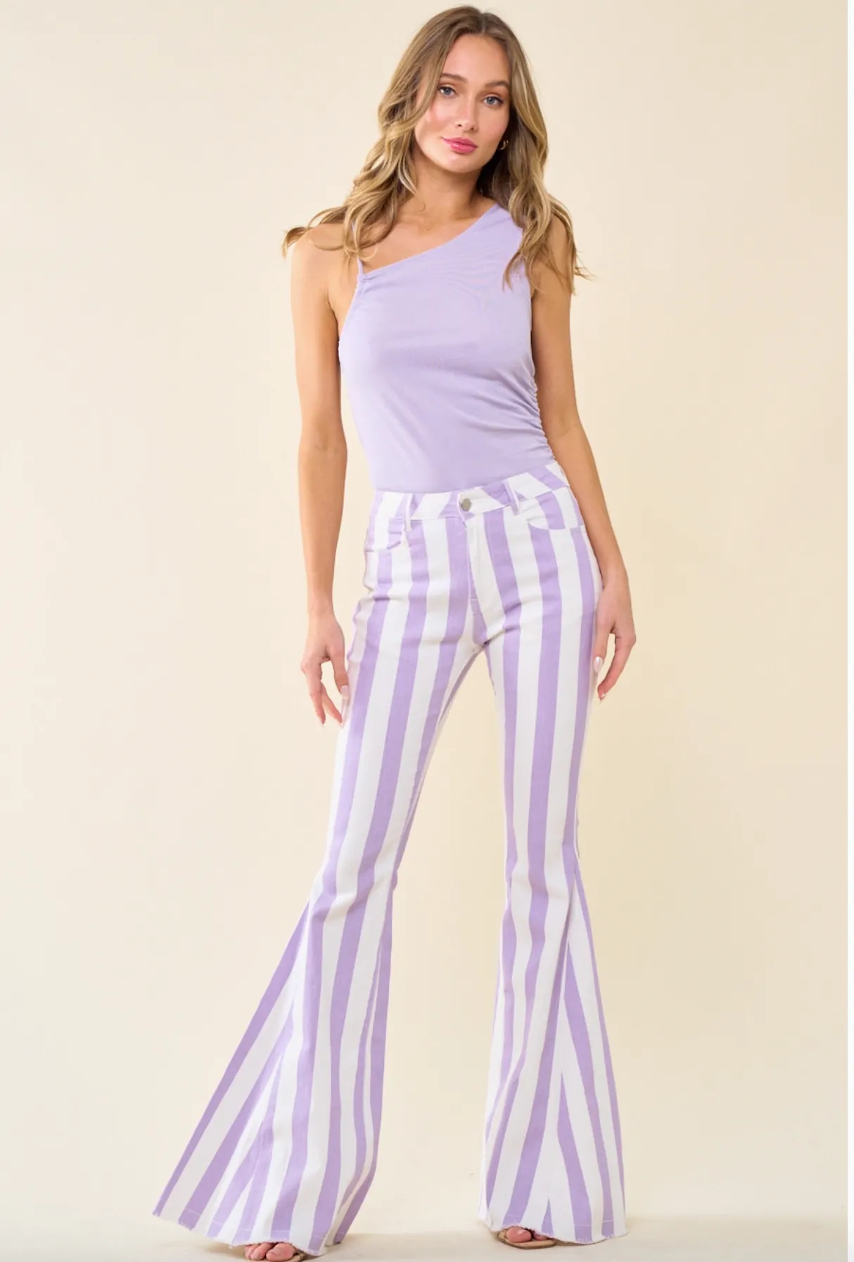 Maeve Striped Bell Bottoms