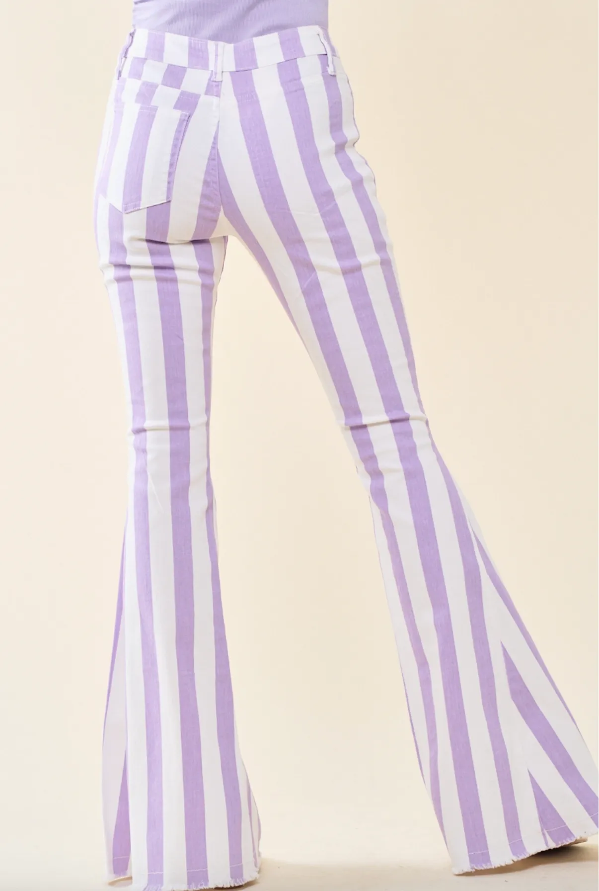 Maeve Striped Bell Bottoms