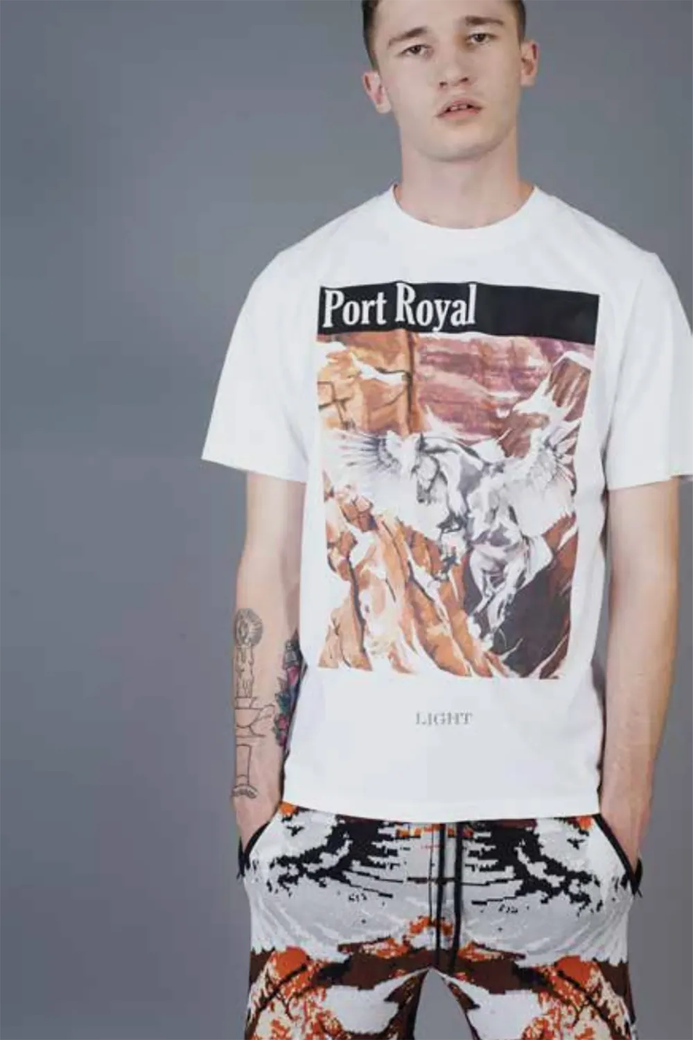 Mens Basic Tee - White Port Royal