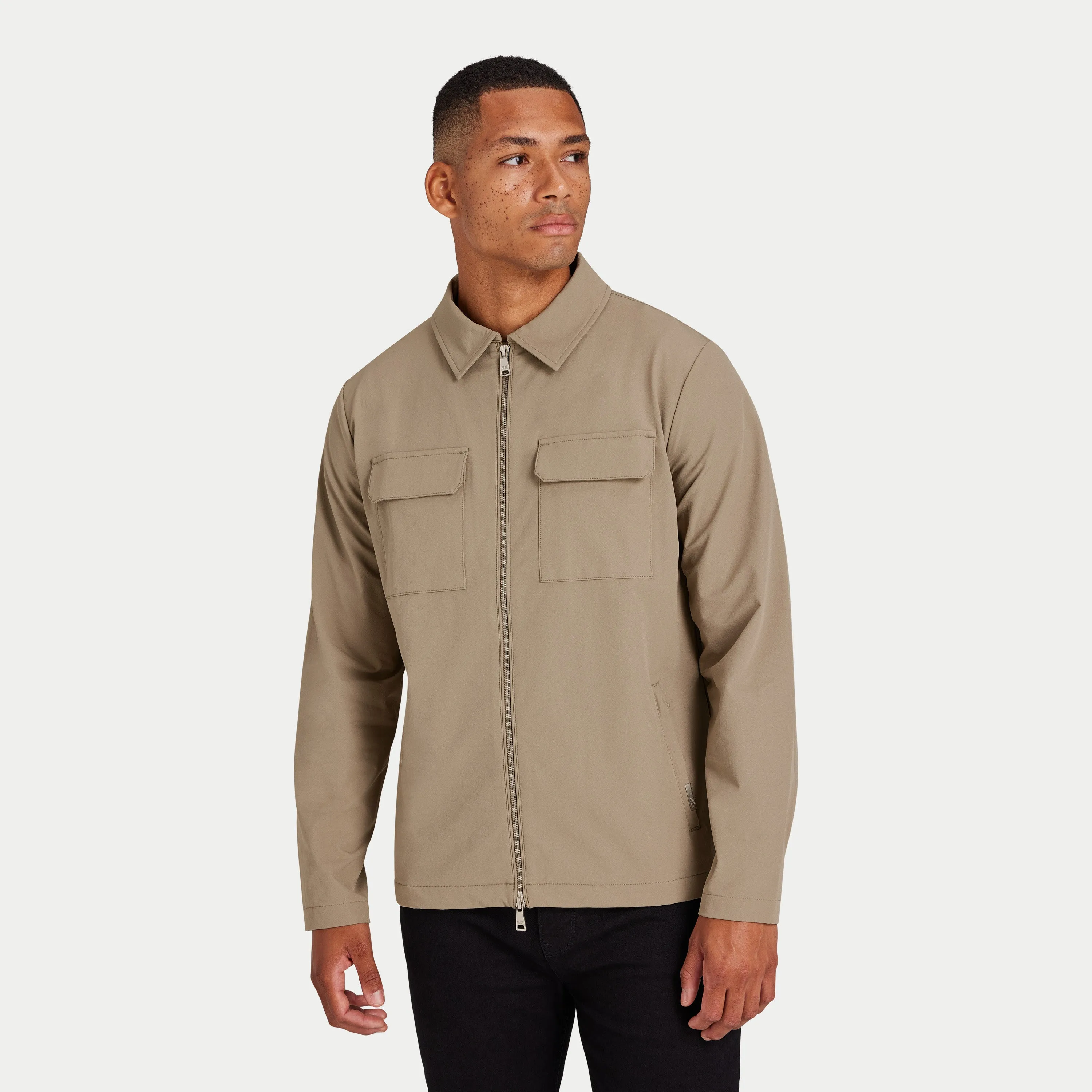 Mens Refined Tech Jacket - Grey Green