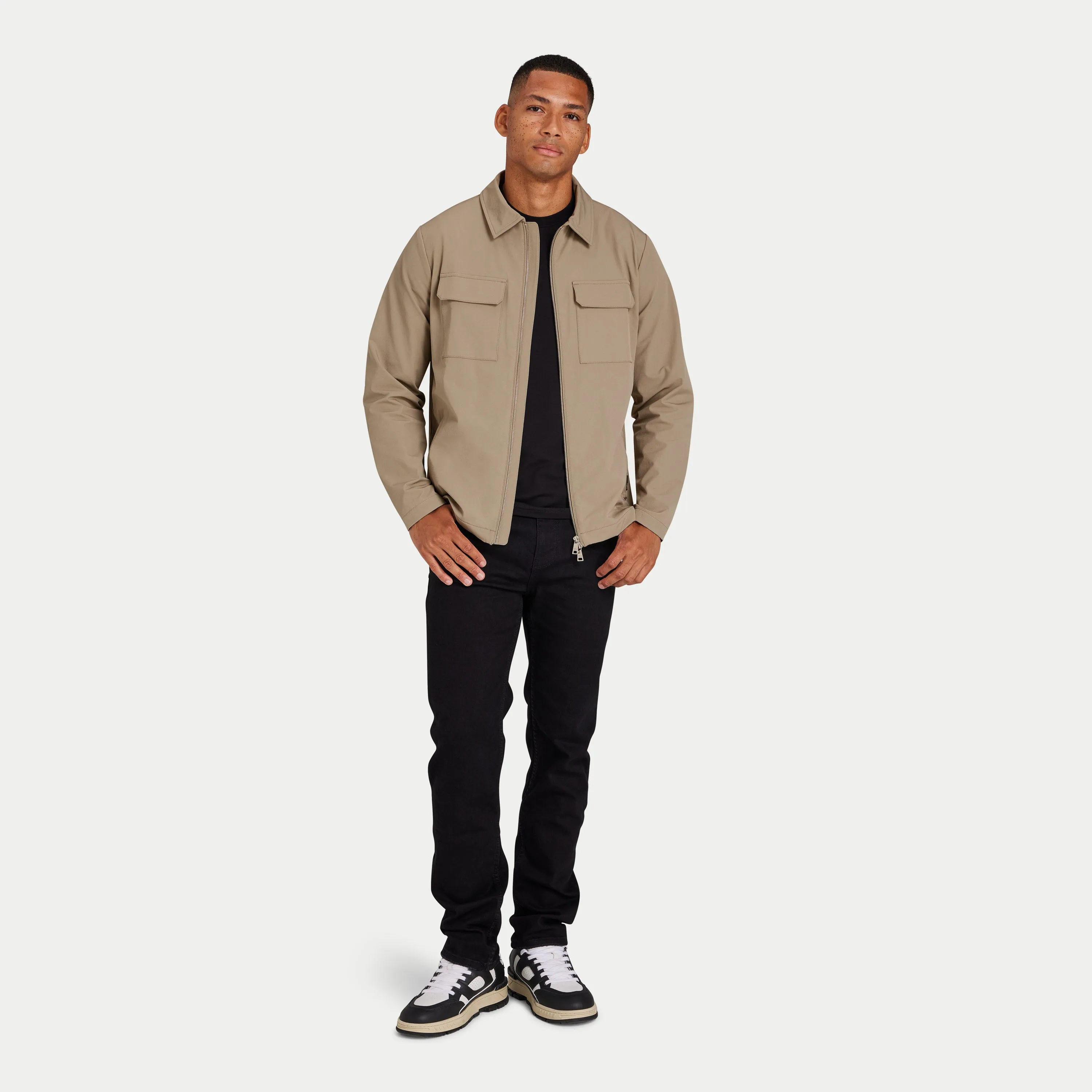 Mens Refined Tech Jacket - Grey Green