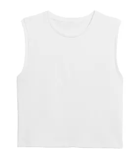 Refined Crop Tank White