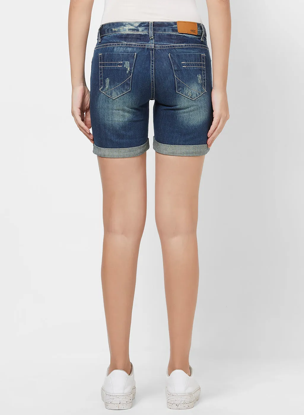 Roll Up Denim Shorts