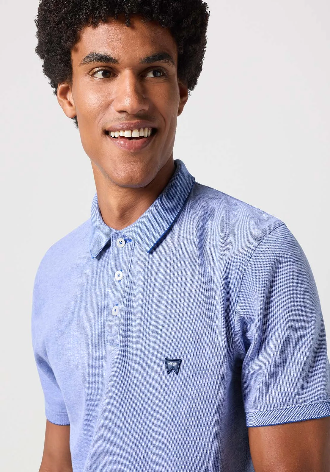 Short Sleeve Refined Polo - Blue