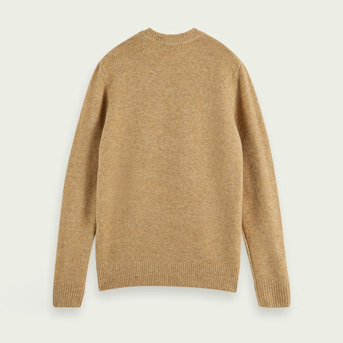 Soft Knit Crewneck Pullover (Sand Melange)