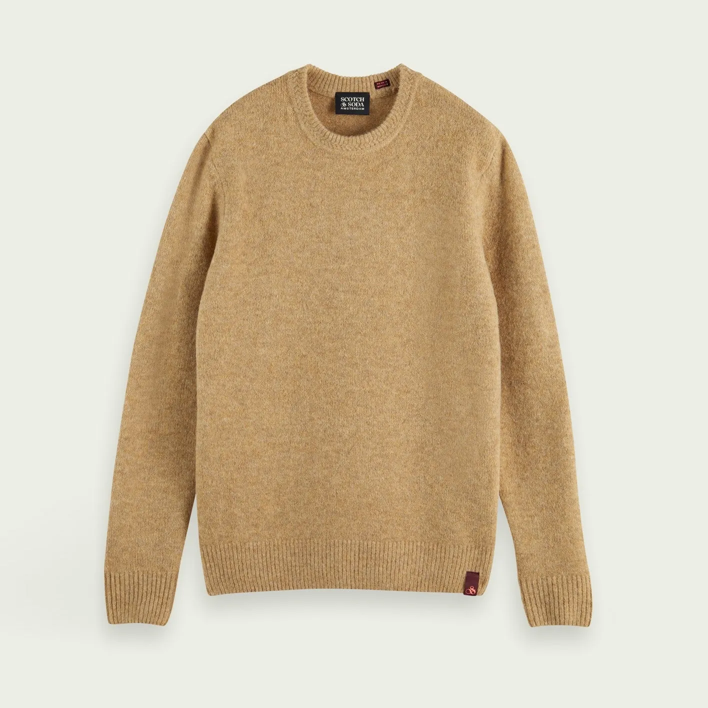 Soft Knit Crewneck Pullover (Sand Melange)