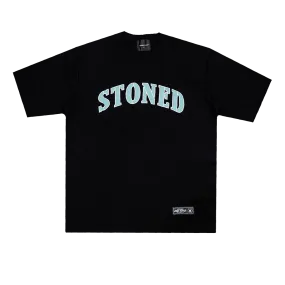 Stoned Retro : Tiffany Varsity Logo Tee Black