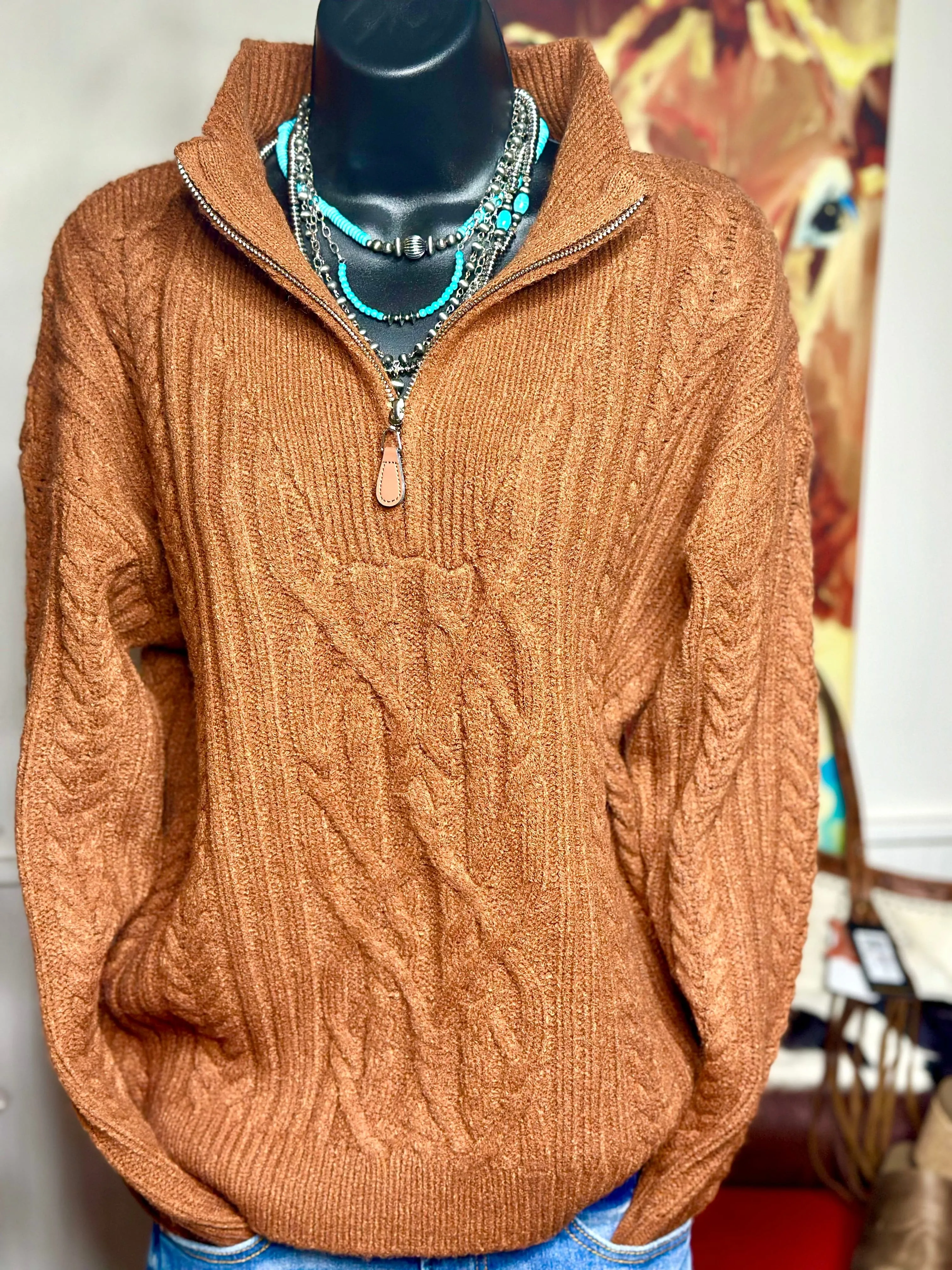 The Billings Rust Cowboy Sweater