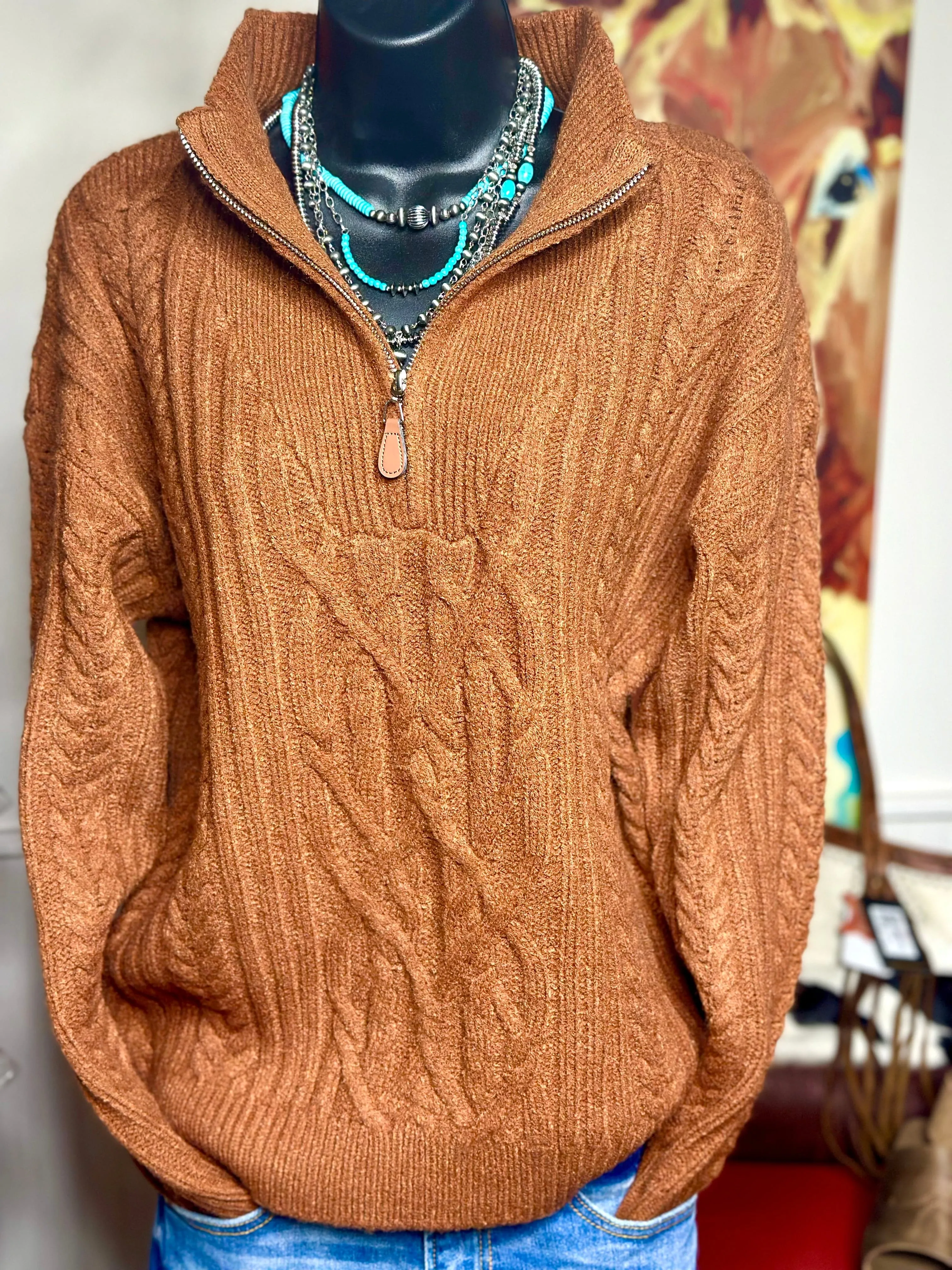 The Billings Rust Cowboy Sweater