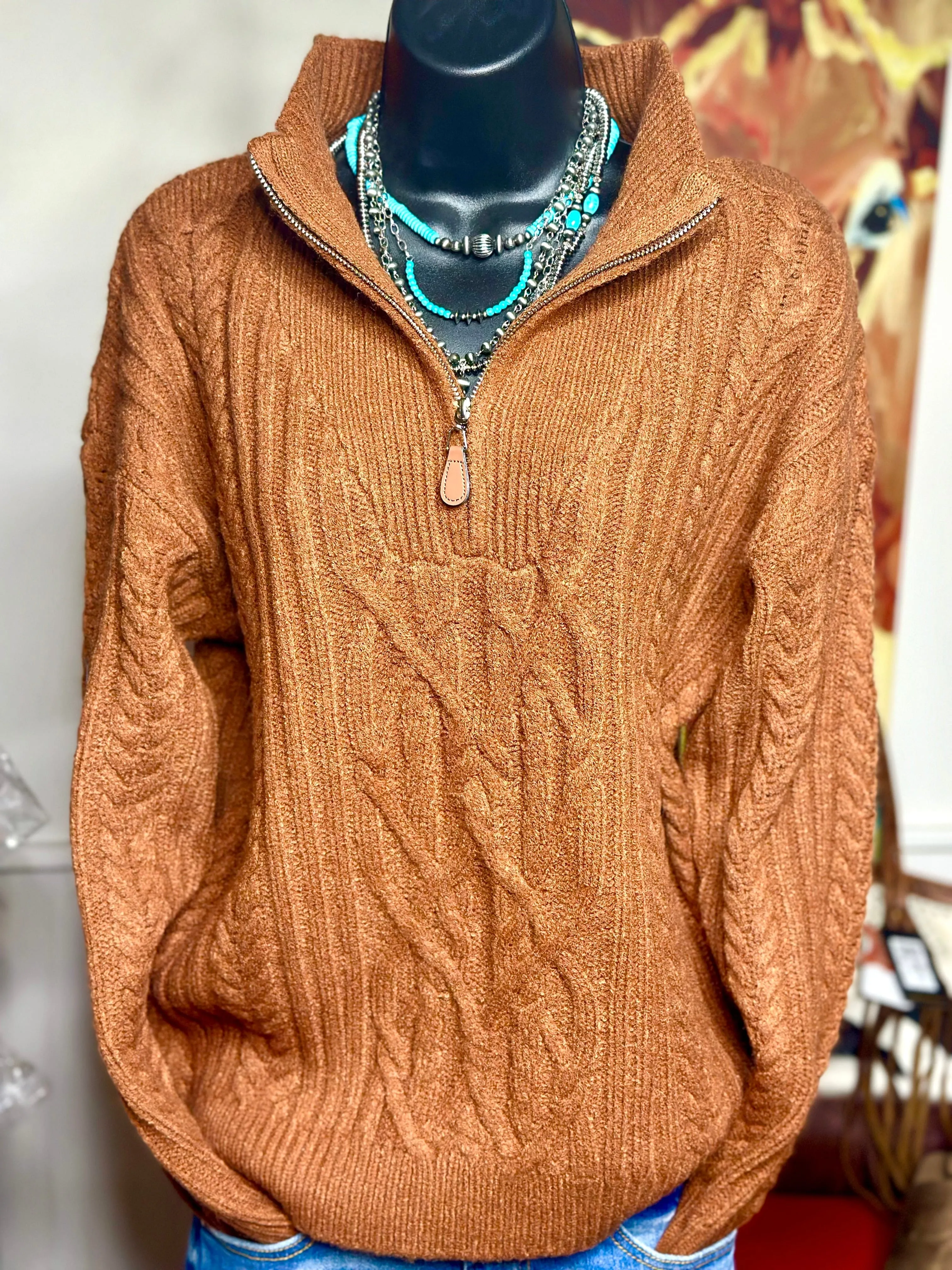 The Billings Rust Cowboy Sweater