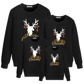 The Christmas Deer Lights Family Matching Sweaters