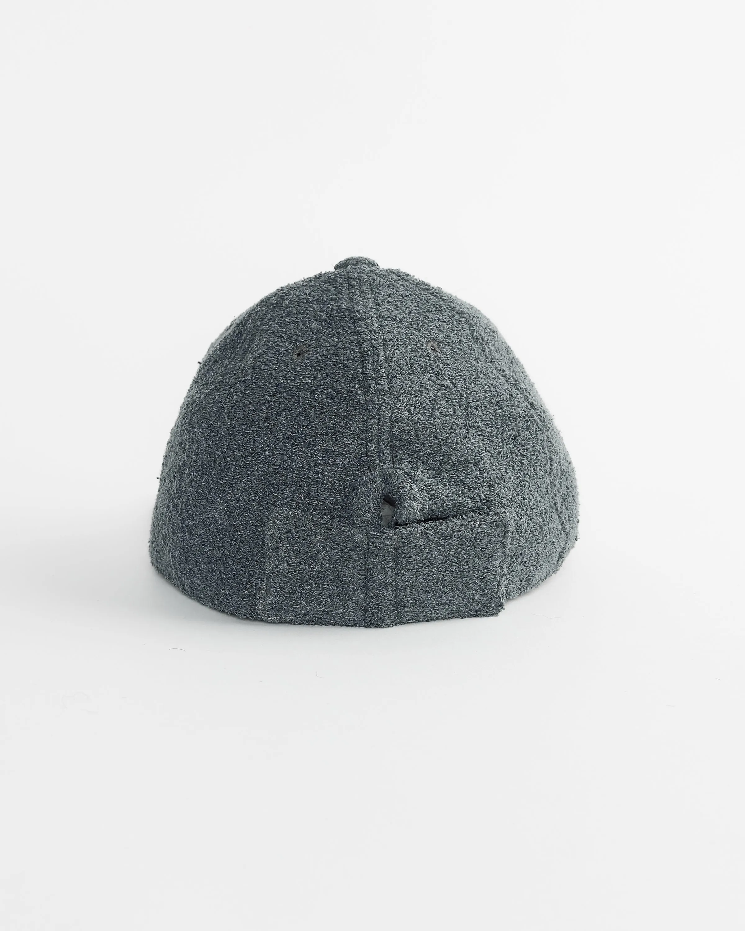 Velcro Back Terry Cap in Charcoal