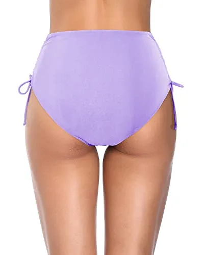 Women's High Waisted Bikini Bottoms Full Coverage Tummy Control Swimwear