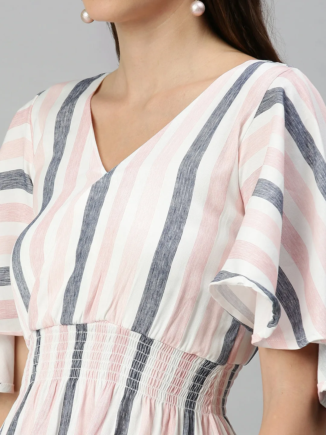 Women's Pink Striped Tops